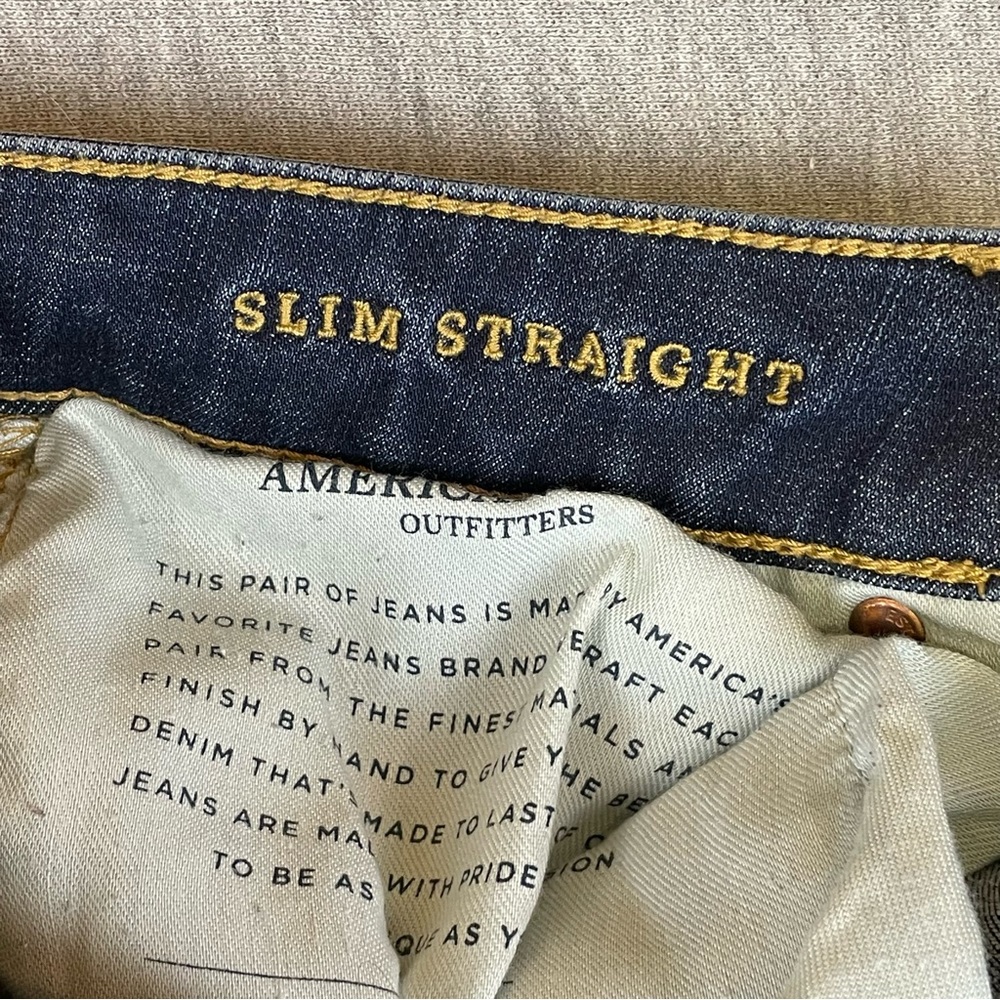 American Eagle Outfitters Men’s Jeans Size 29 x 32 Extreme Flex 4 Slim Straight - Picture 7 of 15